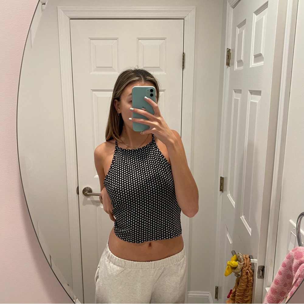 Black and White Geometric Brandy Melville Top